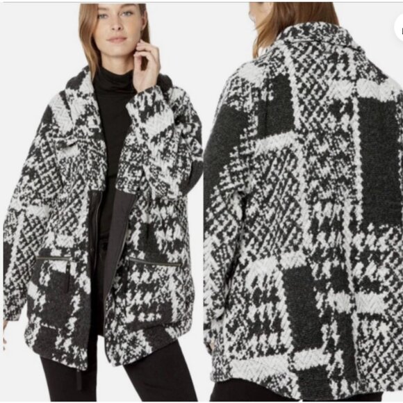 Prana Jackets & Blazers - Prana Sakari Jacket Size Medium Black White Oversized Wool Textured